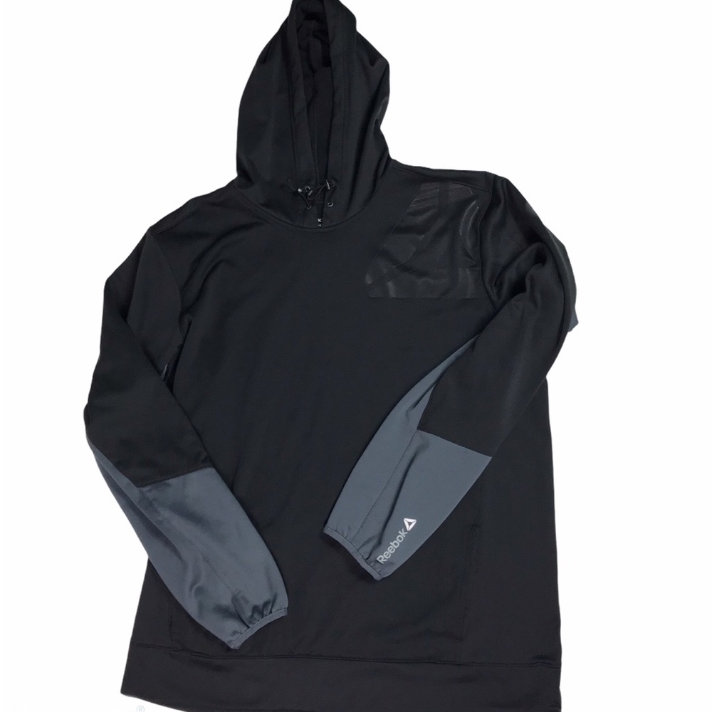 Reebok Pullover Black/Grey Long Sleeve XL Hoodie